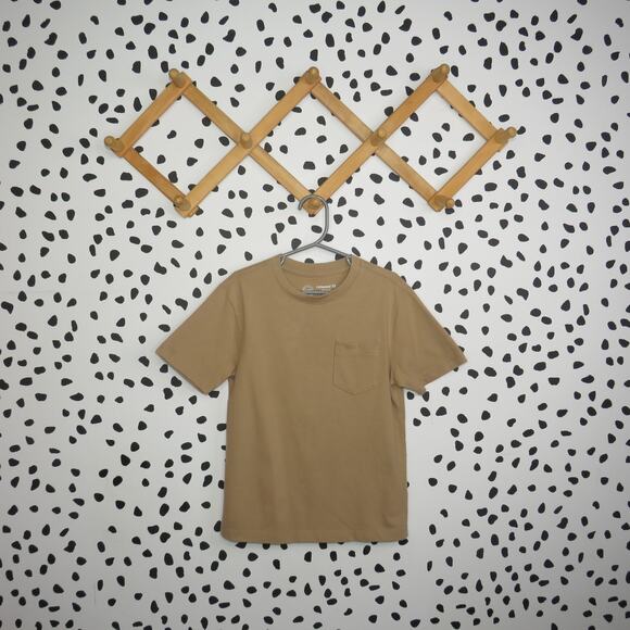 Wonder Nation Tan Boys Relaxed Fit Short Sleeve T-Shirt - Picture 1 of 7